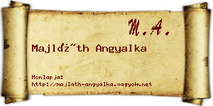 Majláth Angyalka névjegykártya